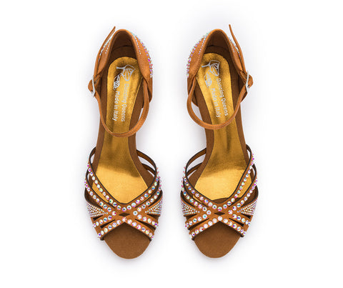 Sparkle Shine Tanzschuhe in Bronze Satin