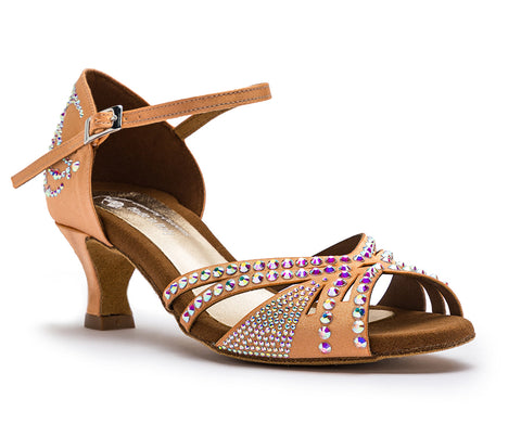 Sparkle Shine Tanzschuhe in Nude Satin