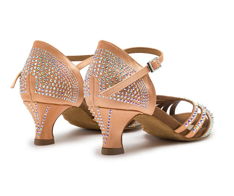 Sparkle Shine Tanzschuhe in Nude Satin