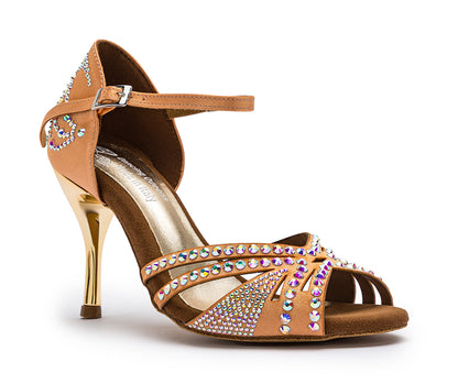 Sparkle Shine Tanzschuhe in Nude Satin