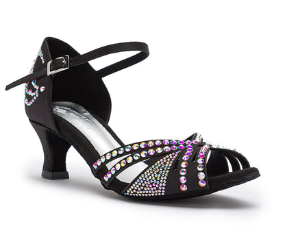 Sparkle Shine Tanzschuhe in Schwarz Satin