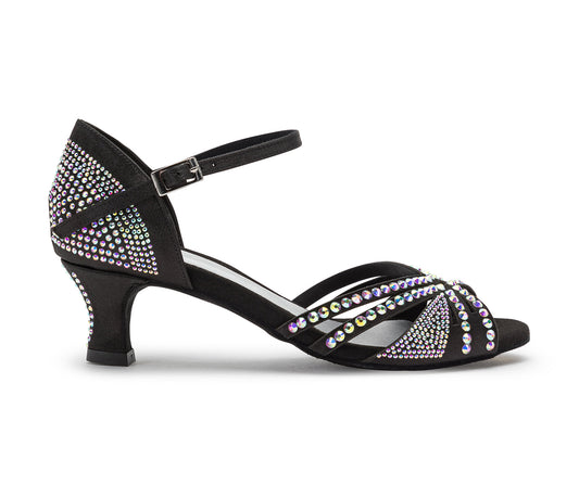Sparkle Shine Tanzschuhe in Schwarz Satin