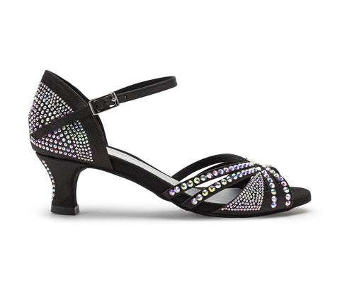 Sparkle Shine Tanzschuhe in Schwarz Satin