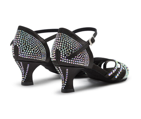 Sparkle Shine Tanzschuhe in Schwarz Satin