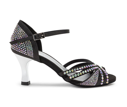 Sparkle Shine Tanzschuhe in Schwarz Satin