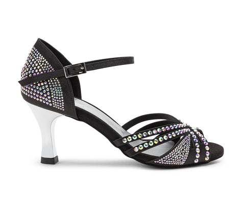 Sparkle Shine Tanzschuhe in Schwarz Satin