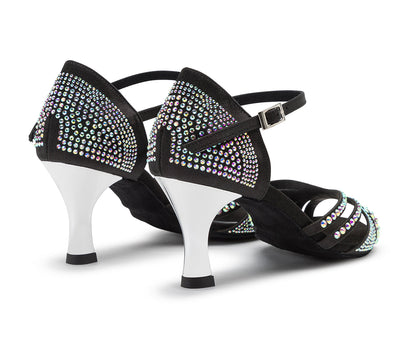 Sparkle Shine Tanzschuhe in Schwarz Satin