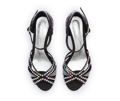 Sparkle Shine Tanzschuhe in Schwarz Satin
