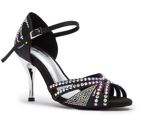 Sparkle Shine Tanzschuhe in Schwarz Satin
