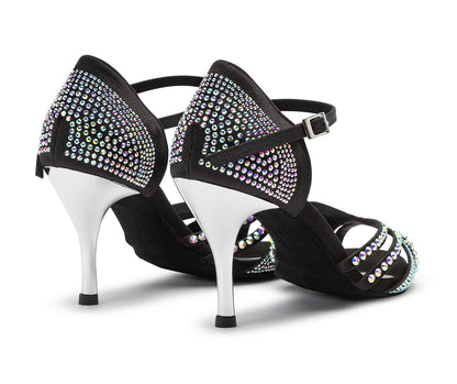 Sparkle Shine Tanzschuhe in Schwarz Satin