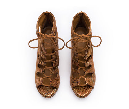 Chaussures de danse Magnet Tempt en cuir bronze