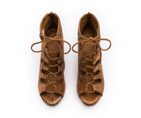 Chaussures de danse Magnet Tempt en cuir bronze