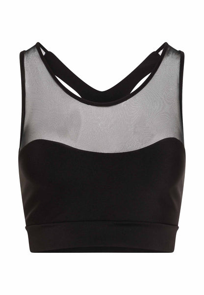 199 Spor Bra Tulle in Schwarz
