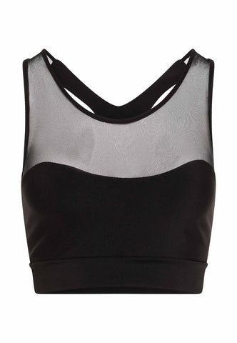 199 Spor Bra Tulle in Schwarz