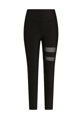 913 Tulle Detailed Sport Leggings in Schwarz