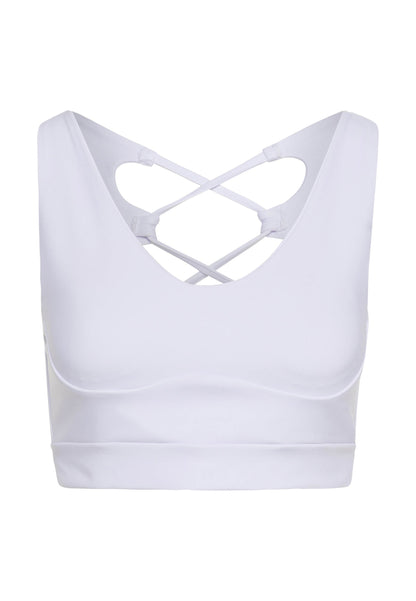 150 Striped Sport Bra in Weiss