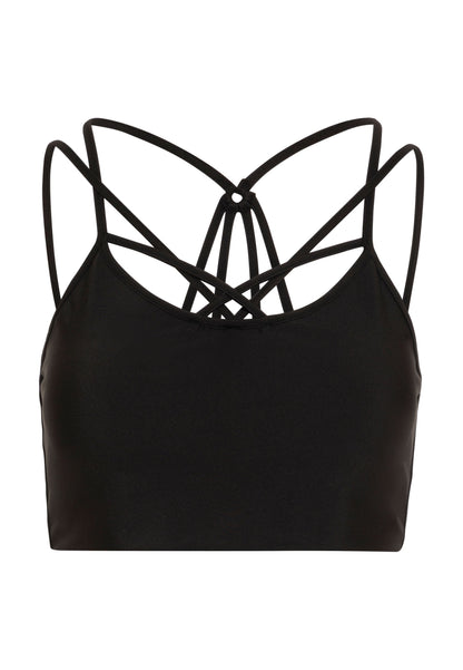 Marka Mody - 113 Czarny Biustonosz Sportowy - Gładki i Stylowy Komfort 🖤✨