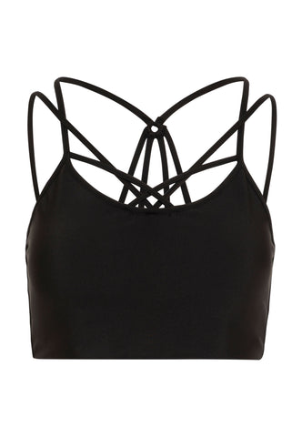 Marka Mody - 113 Czarny Biustonosz Sportowy - Gładki i Stylowy Komfort 🖤✨