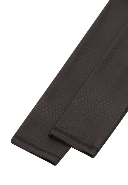 937 Leggings en simili cuir en noir serpent