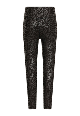 1150 Leather Look Leggings in Schwarz & Silber