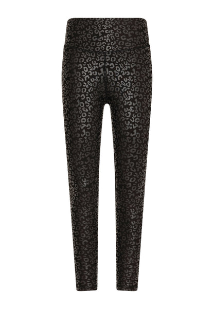 1150 Leather Look Leggings in Schwarz & Silber