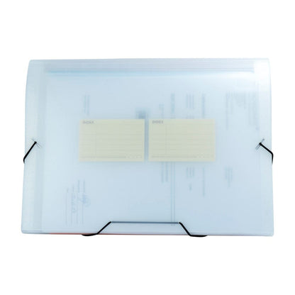Fächermappe A4 Transparent – 13 Fächer & 12 Beschriftbare Tabs