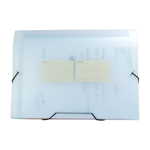 Fächermappe A4 Transparent – 13 Fächer & 12 Beschriftbare Tabs