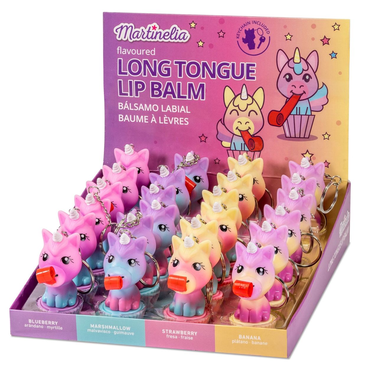 Unicorn Long Tongue Lip Balm ass.