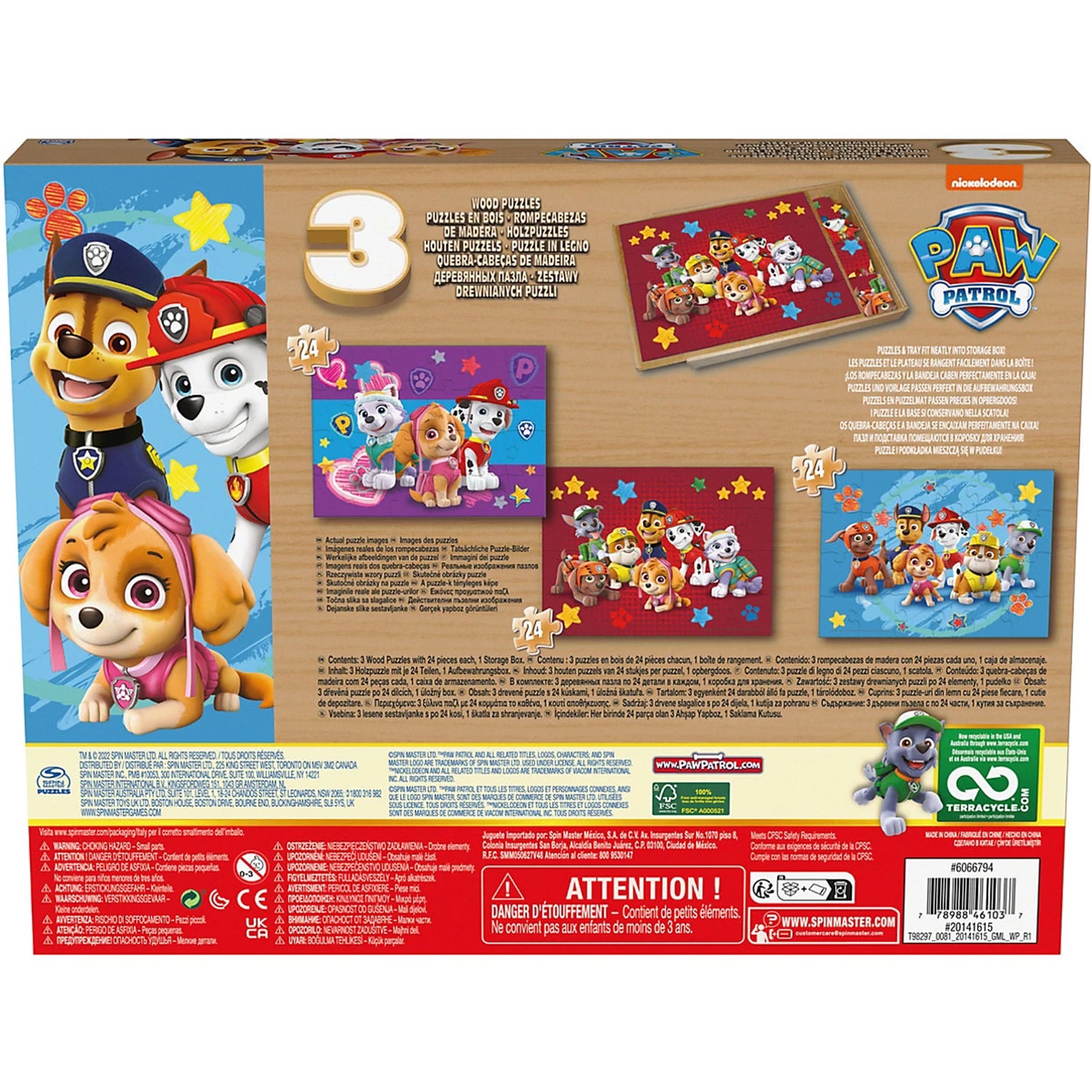 Paw Patrol - Holzpuzzle 3er-Set