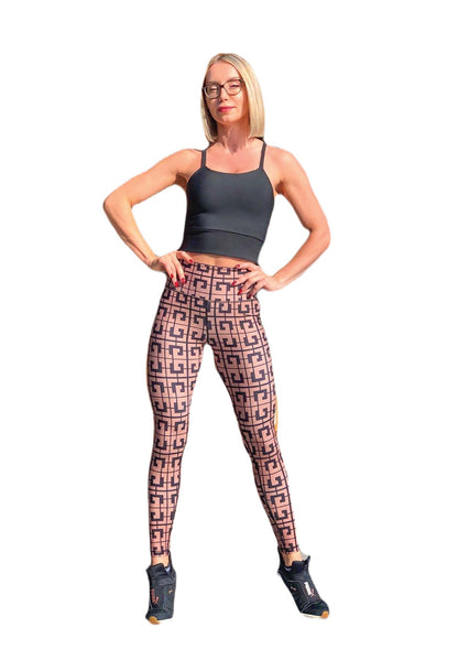 869 - Leggings Taille Extra Haute - Style Brun Chic ✨🧘‍♀️