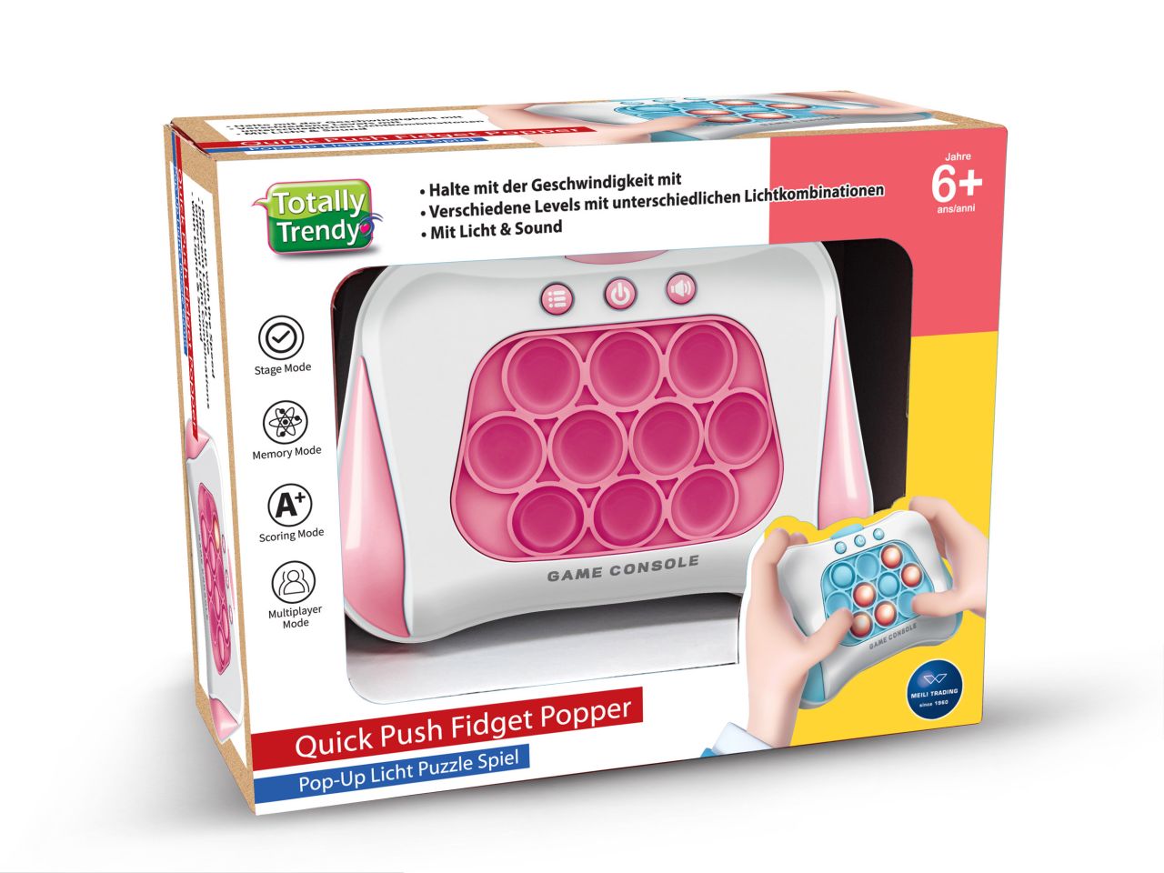 Totally Trendy Push Fidget Popper pink