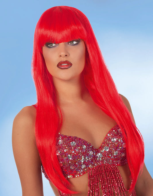 Perücke Bobline lang rot