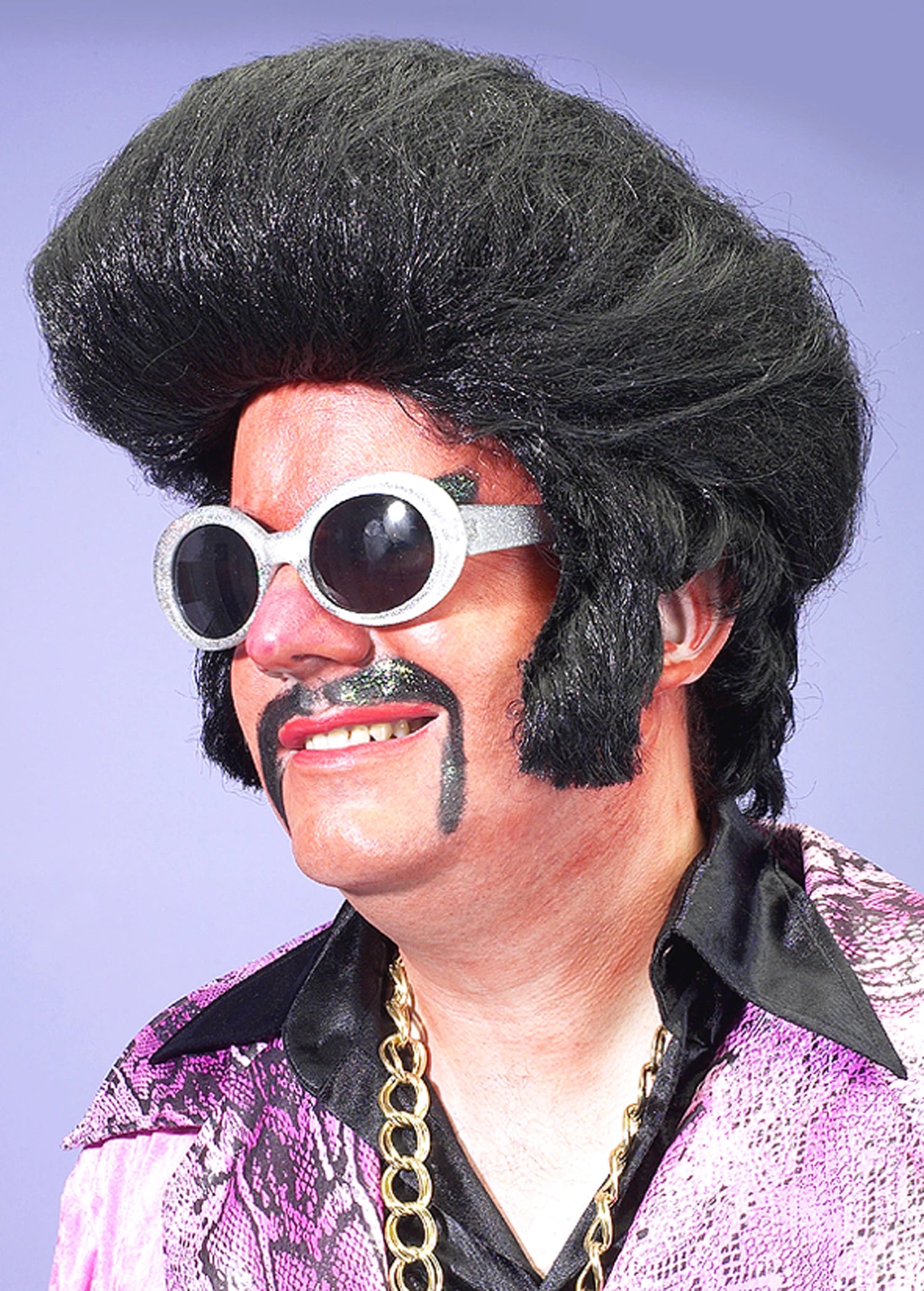 Perücke Elvis schwarz