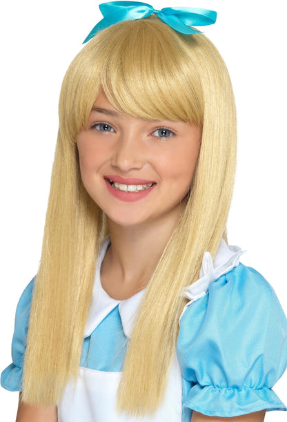 Kinderperücke blond Schleife