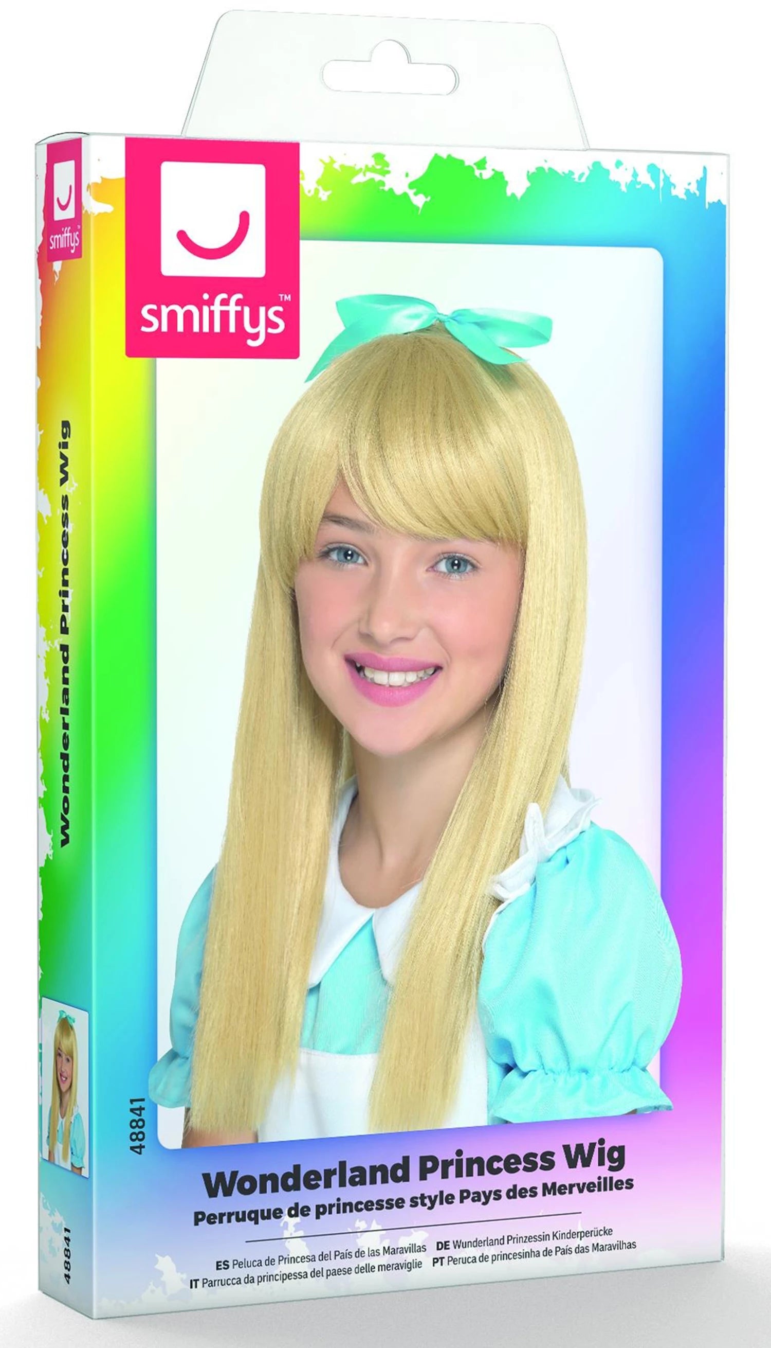 Kinderperücke blond Schleife