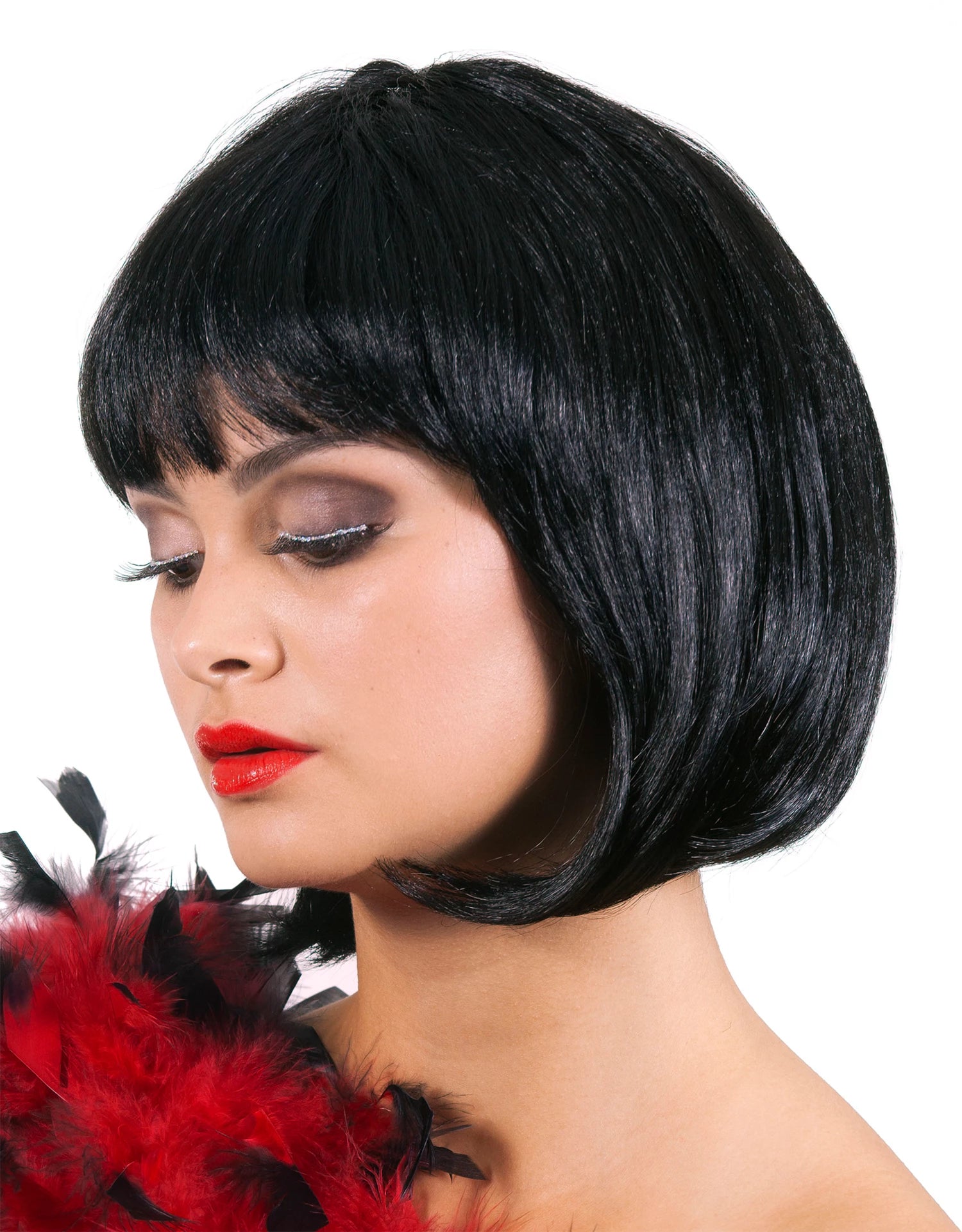 Perücke Bobline schwarz