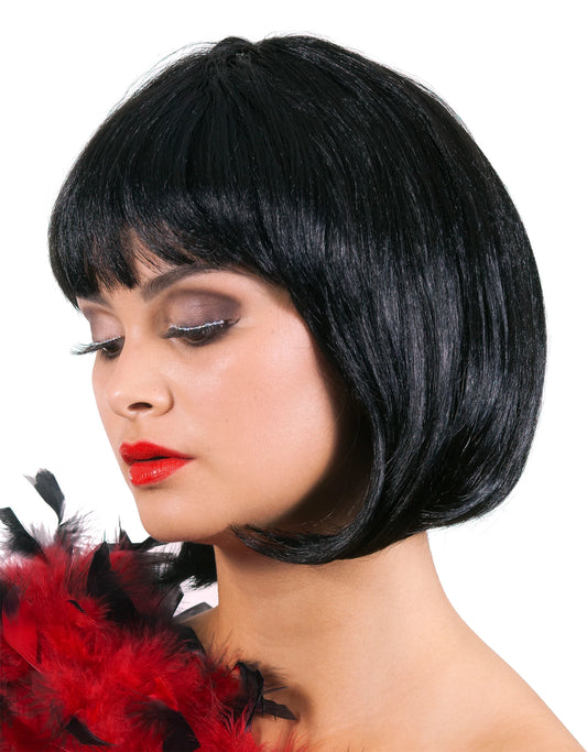 Perücke Bobline schwarz