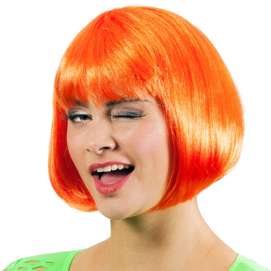 Perücke Bobline neon orange