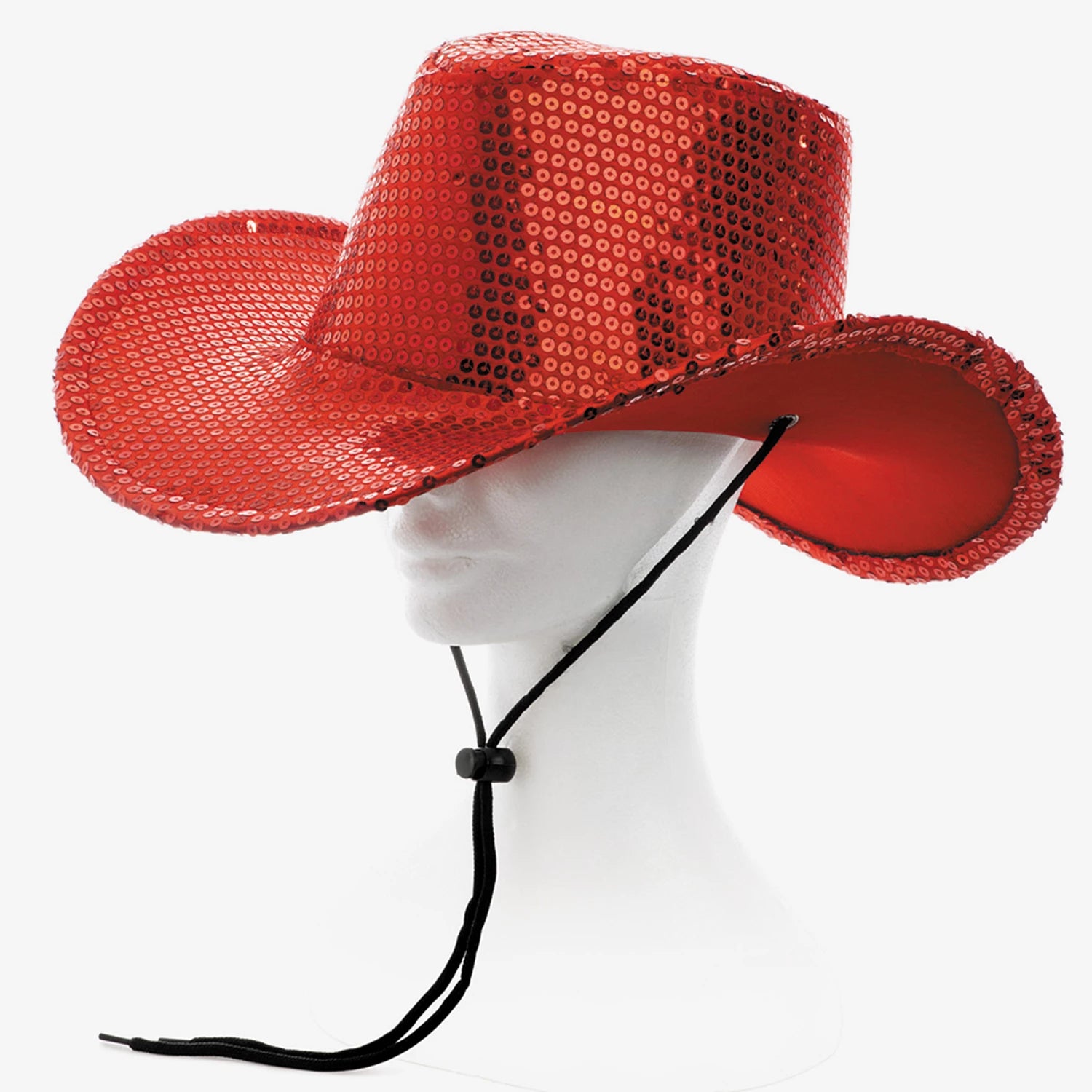 Cowboyhut Pailletten rot