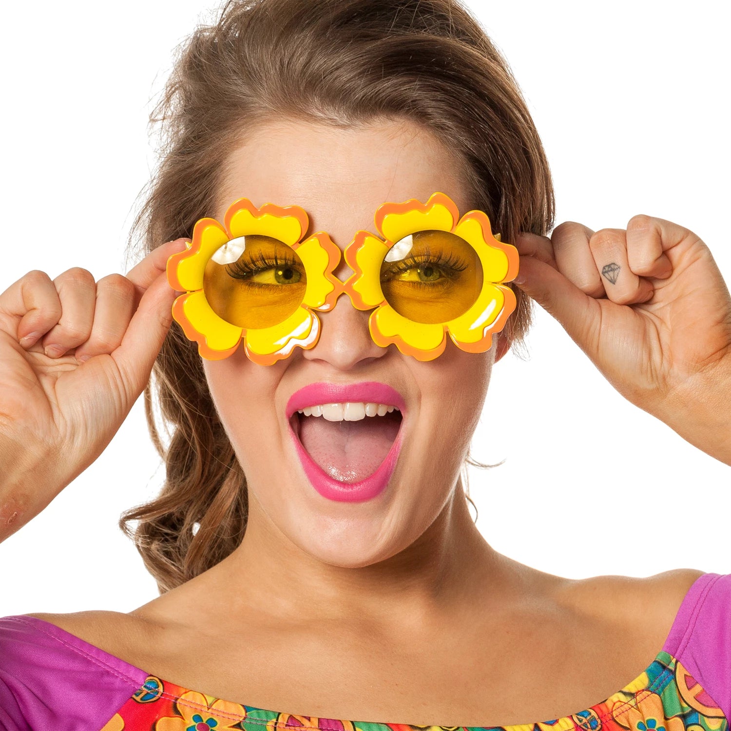 Brille Blume Flower Power