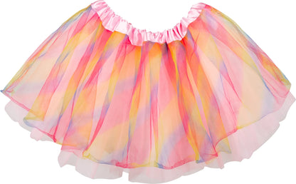 Flügel mit Tutu Regenbogen