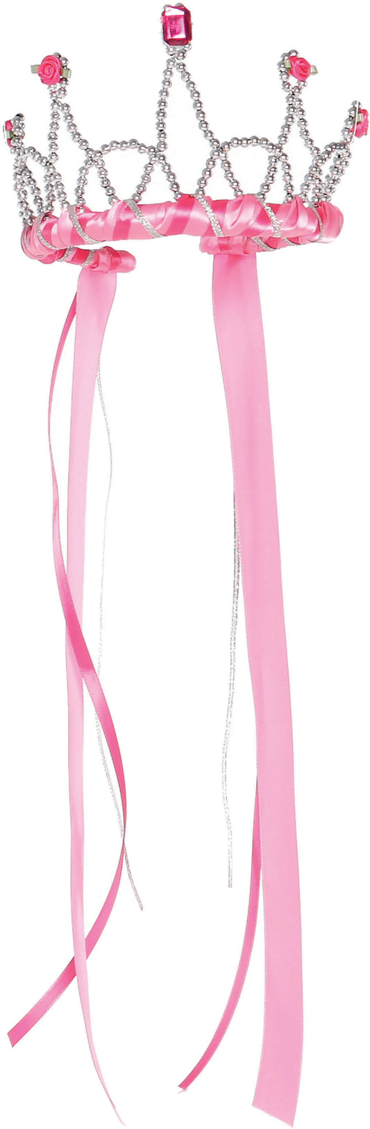 Krone mit pinken Bändern