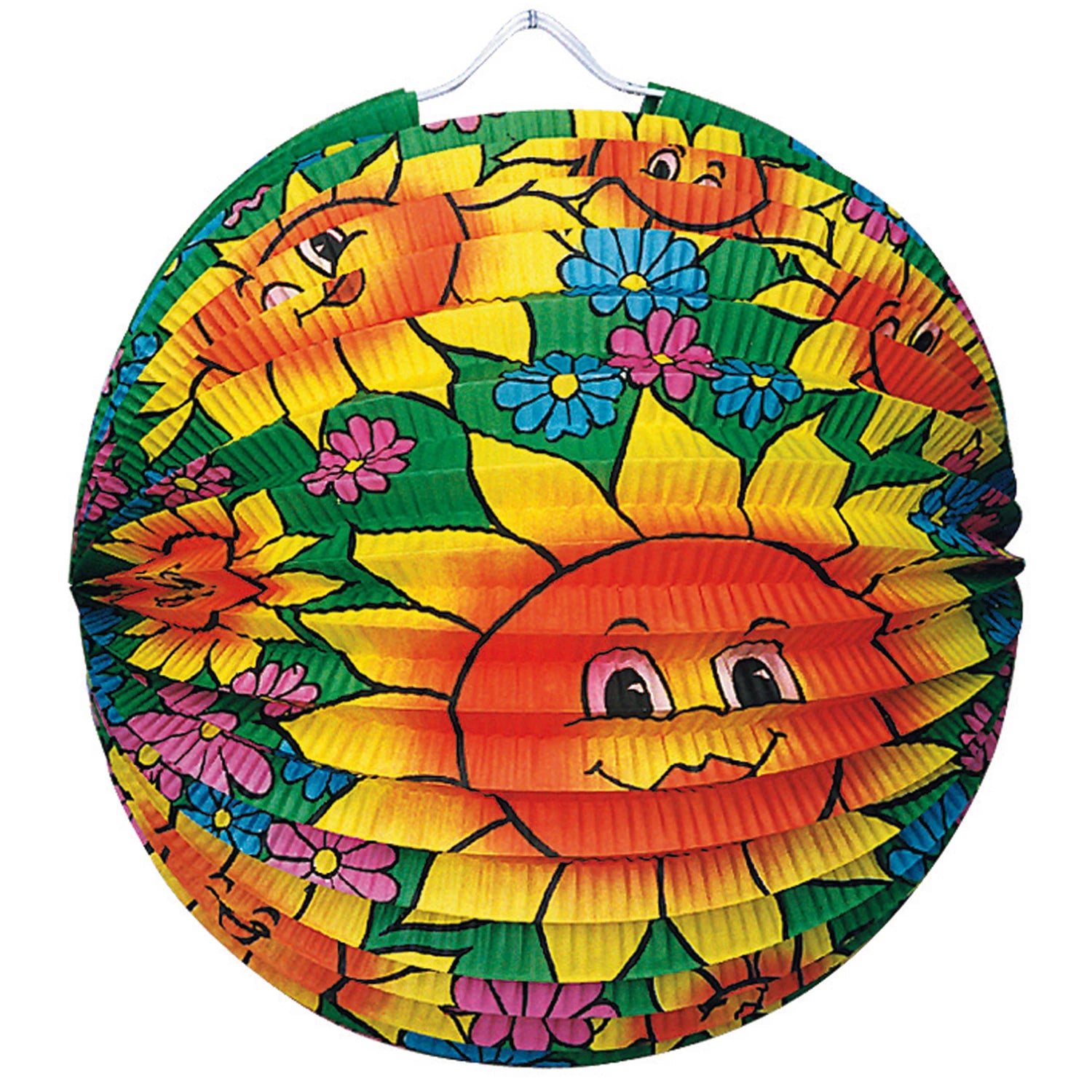 Lampion Sommerblumen rund