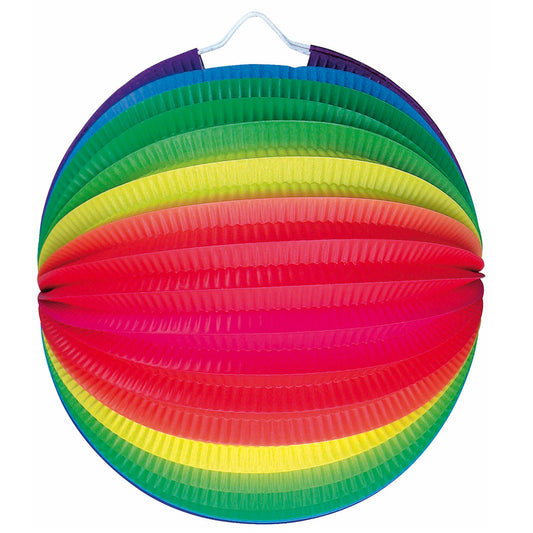 Lampion Regenbogen rund