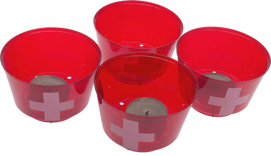 Partybecher mit Kreuz rot