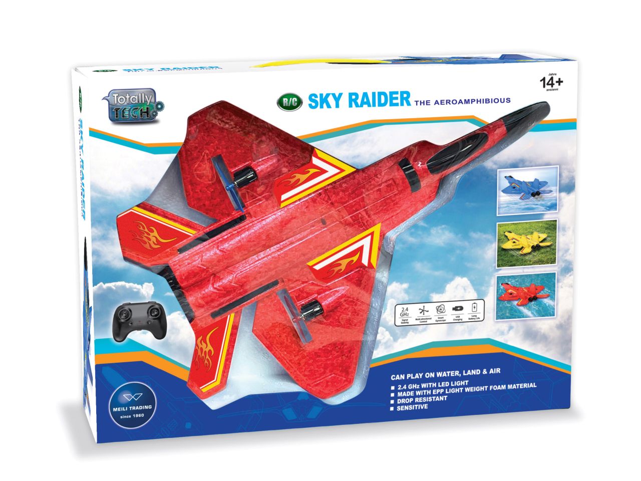 Sky Raider Flugzeug 2.4 Ghz rot