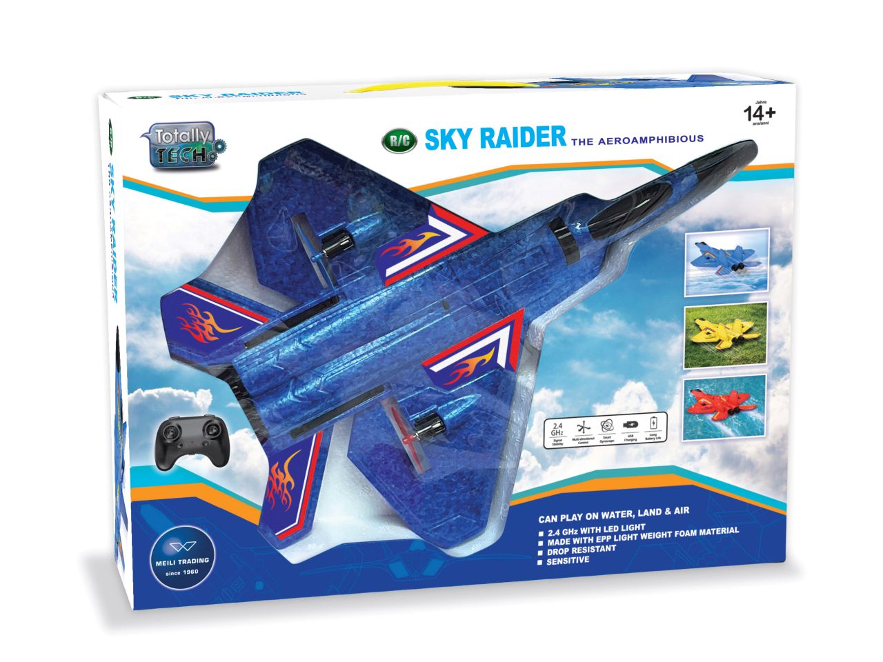 Sky Raider Flugzeug 2.4 Ghz blau