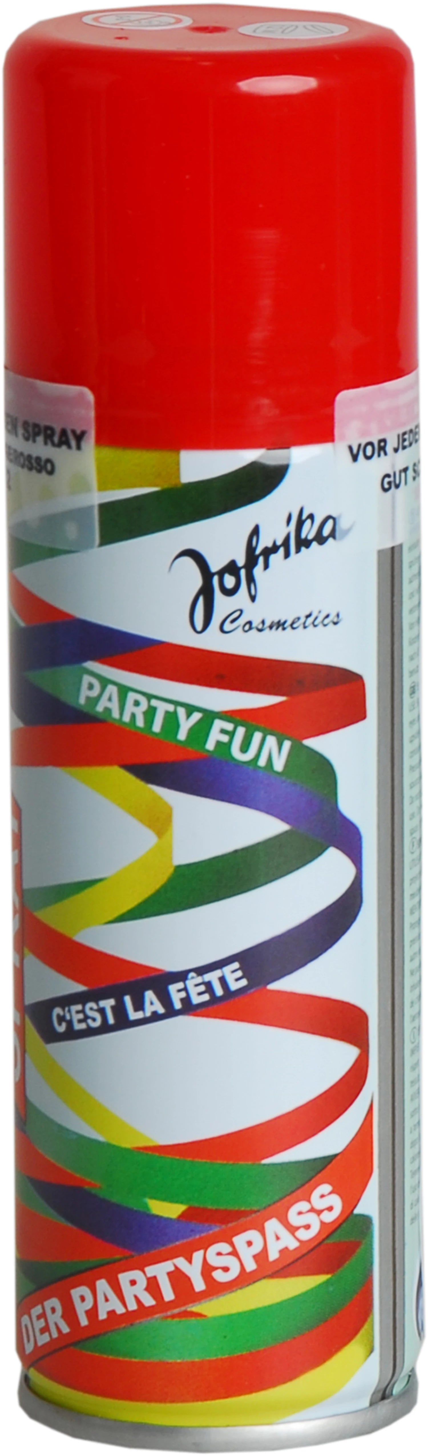 Luftschlangenspray, rot