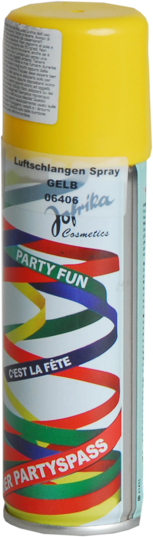 Luftschlangenspray, gelb