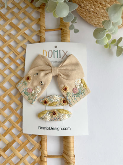 LinenPetal Hair Pins